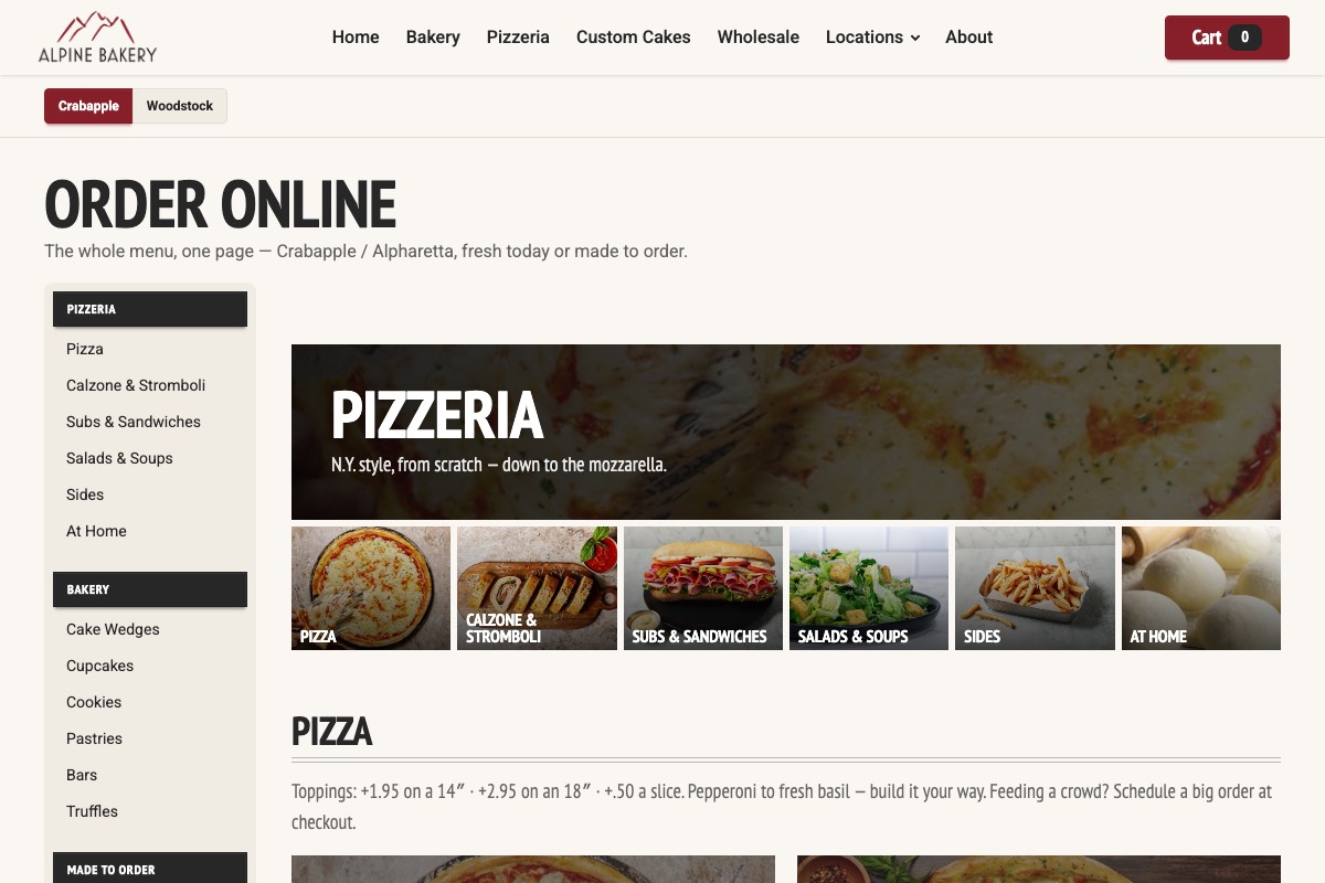 New unified order page